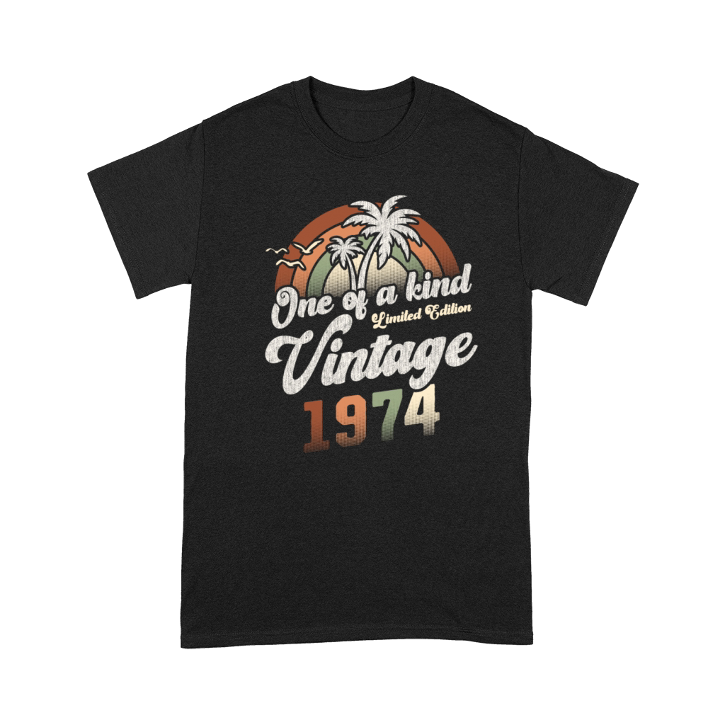 Vintage 1974 Birthday Palm Trees Premium T-shirt