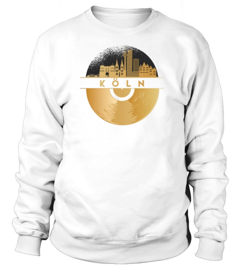 Vinyl-Record-Player Disco-Music Skyline-Germany Sweatshirt Unisex
