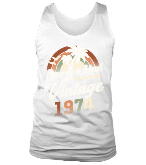 Vintage 1974 Birthday Palm Trees Tank Top Unisex