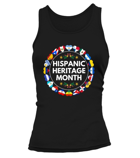 Hispanic heritage month all countries flag Tank top Woman