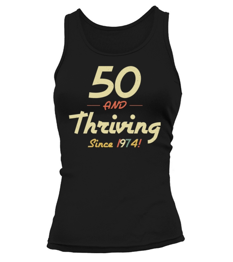Vintage 1974 50th Birthday Gift for Dad Mom Tank top Woman