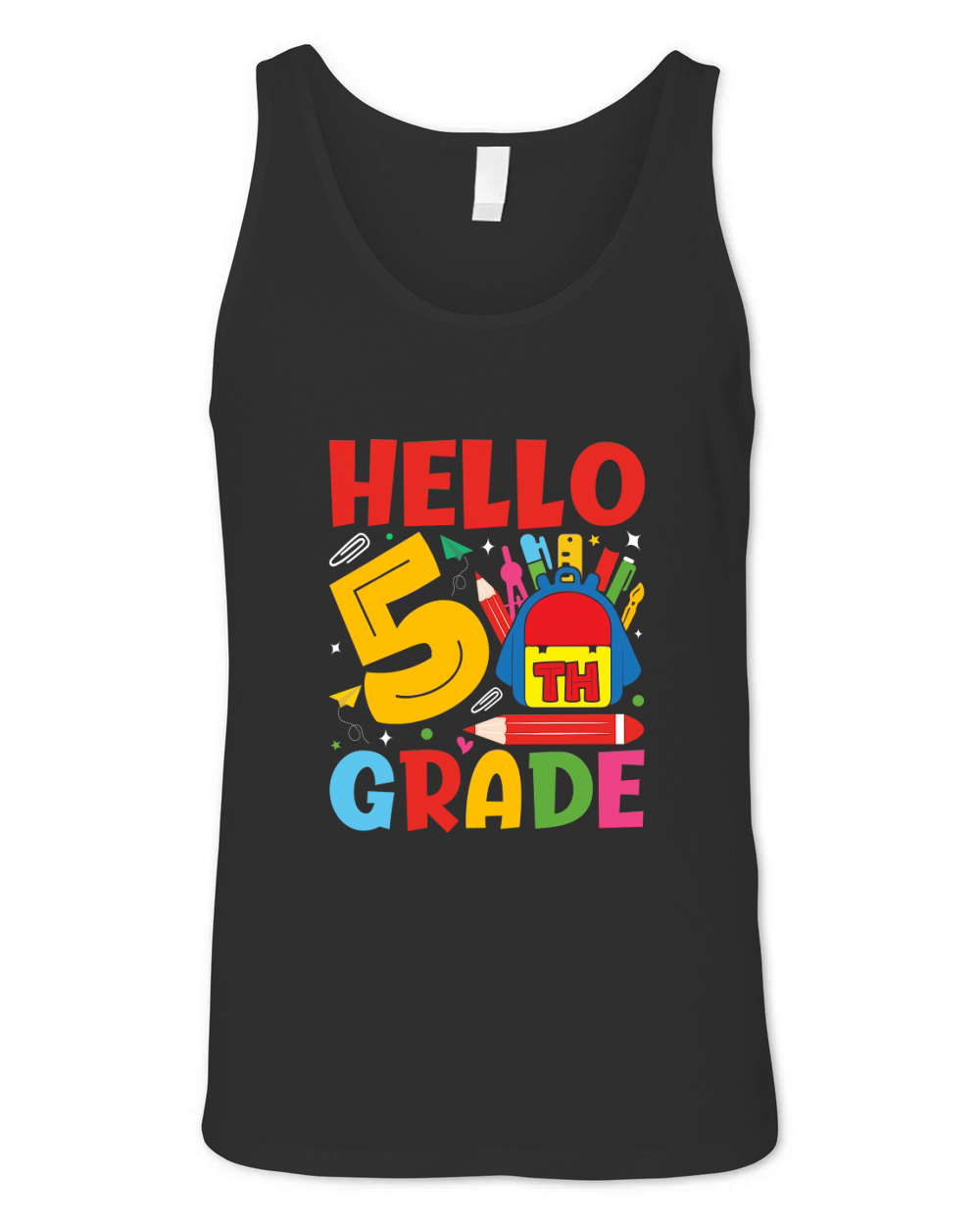 HELLO 5TH GRADE Unisex Jersey Tank