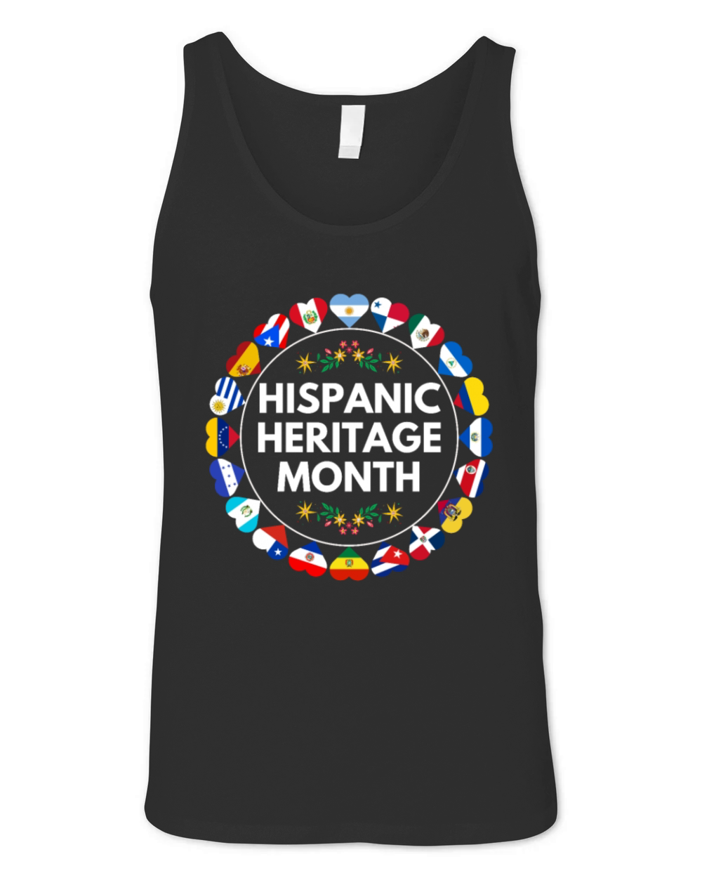 Hispanic heritage month all countries flag Unisex Jersey Tank