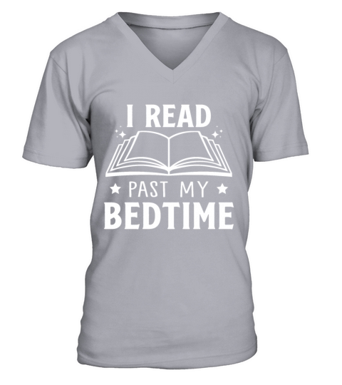 Bed Time Book Lover Reader Desing Funny Reading V-Neck T-shirt