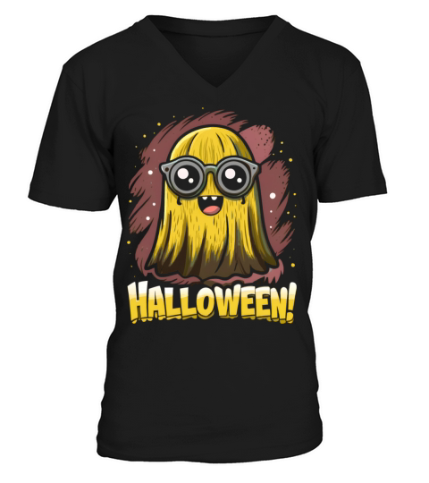 halloween ghost V-Neck T-shirt