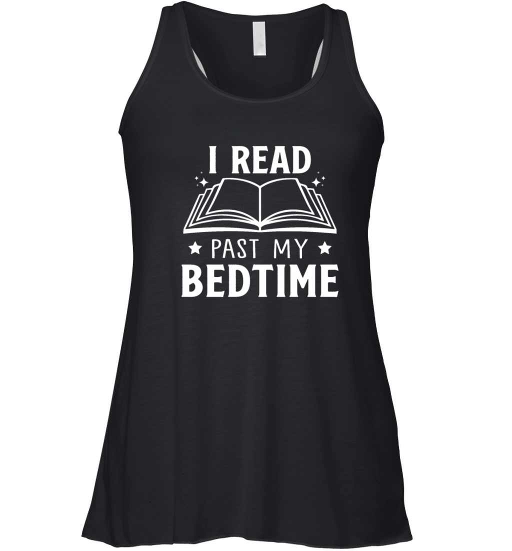 Bed Time Book Lover Reader Desing Funny Reading Women's Flowy Tank Top