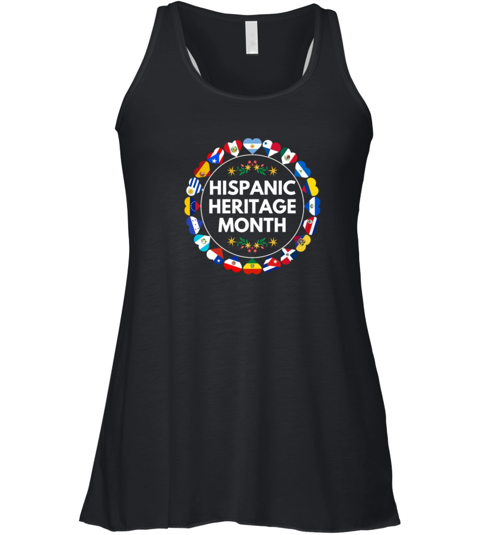 Hispanic heritage month all countries flag Women's Flowy Tank Top