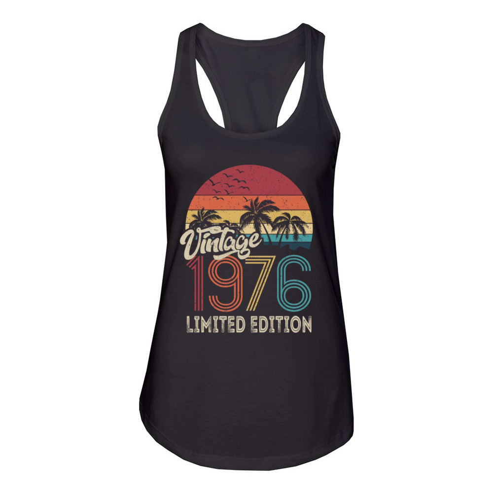 50th Birthday Vintage 1976 Limited Edition Women's Racerback Tank
