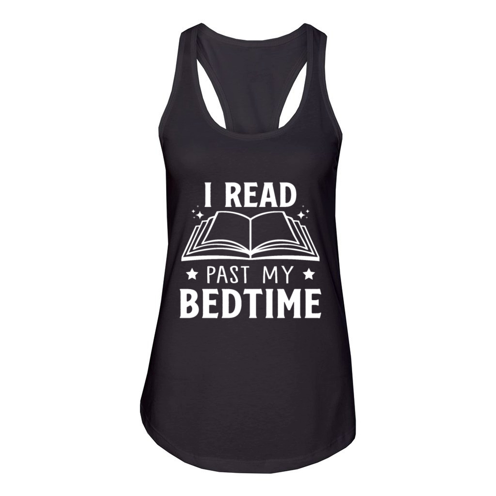 Bed Time Book Lover Reader Desing Funny Reading Women's Racerback Tank