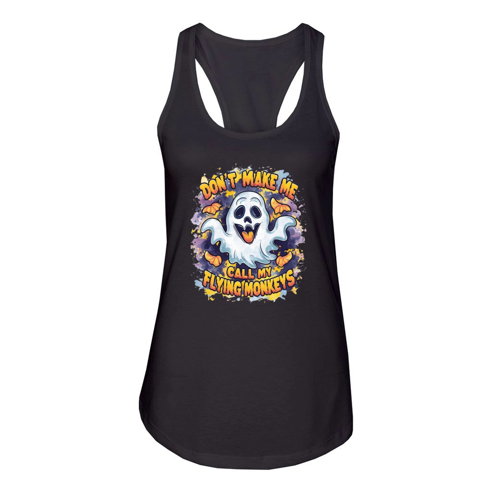 Dont make me call my flying monkeys Women's Racerback Tank