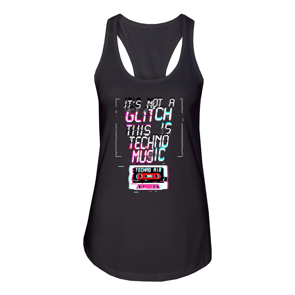 Hardcore Rave Music Raver 90s EDM DJ Rave Women's Racerback Tank