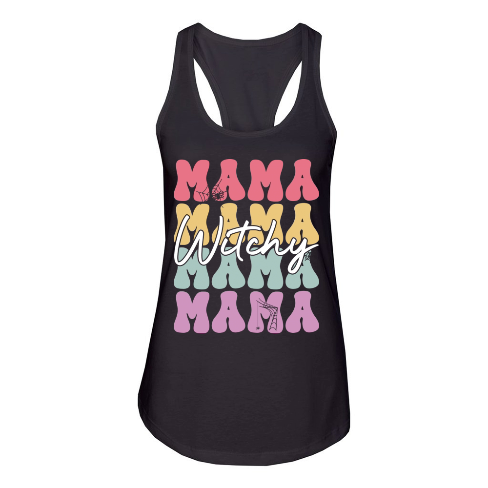 mama witchy Women's Racerback Tank