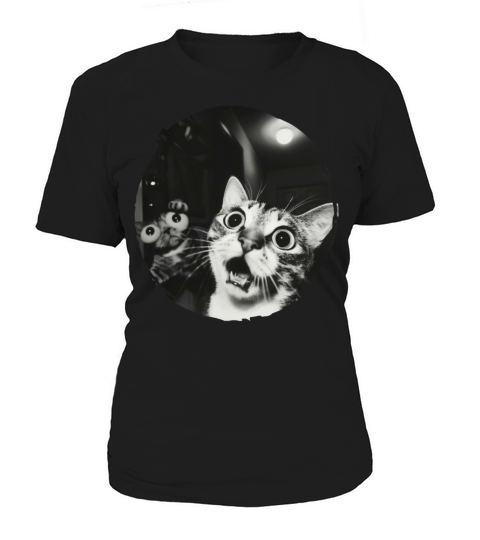 Double Surprised Cats in Vintage Black and White Women's T-Shirt