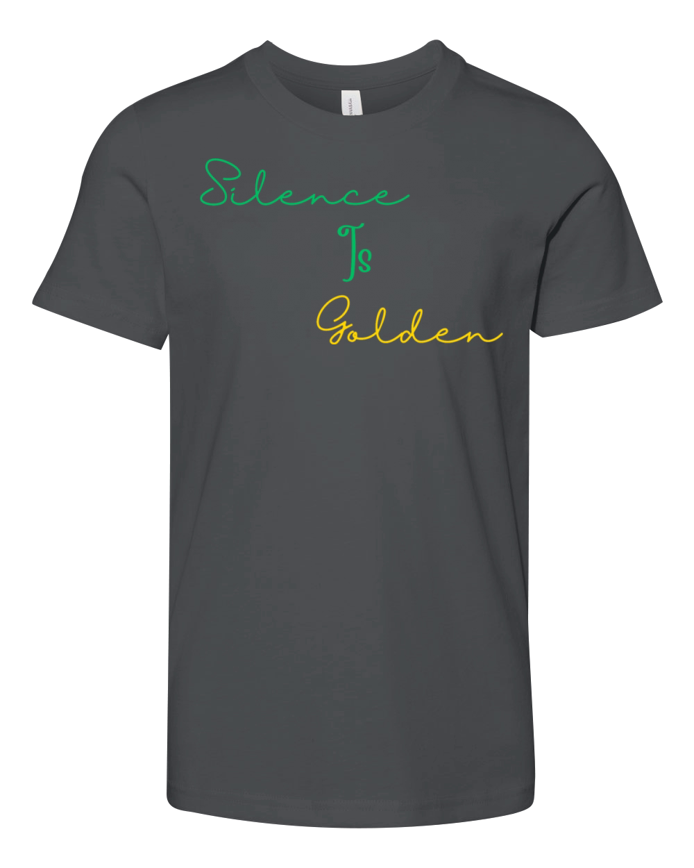Silence is Golden Green Youth Unisex Jersey Tee