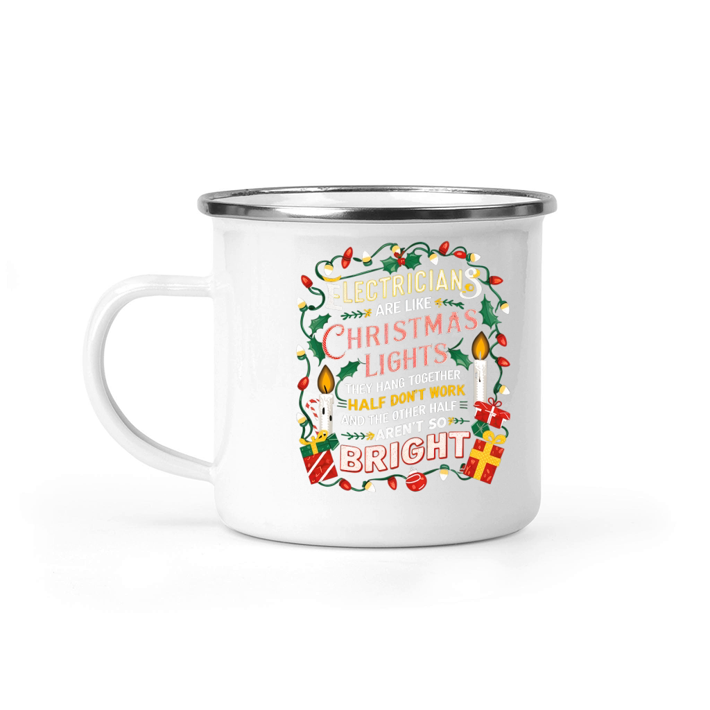 electricians are like christams lights they hang together Camping Mug