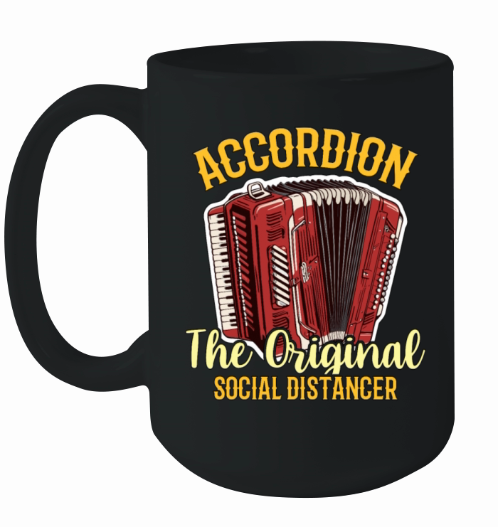 Accordion The Original Social Distancer Folk Music Ceramic Mug