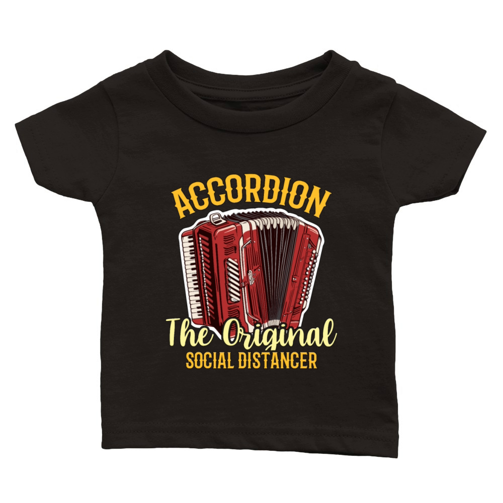 Accordion The Original Social Distancer Folk Music Classic Baby Crewneck T-shirt