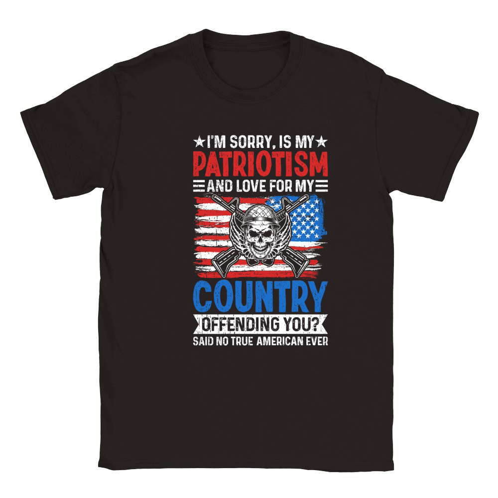 IM SORRY, IS MY PATRIOTISM AND LOVE FOR MY COUNTRY Classic Kids Crewneck T-shirt