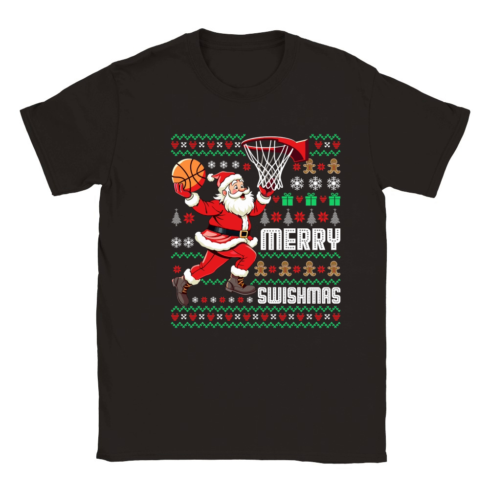merry swishmas Classic Kids Crewneck T-shirt