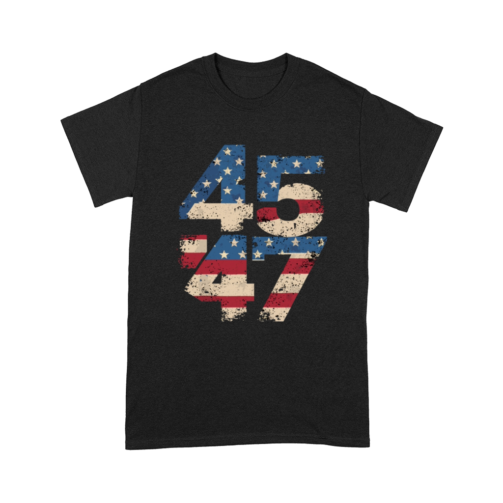 45 47 Vintage American Flag Comfort T-shirt