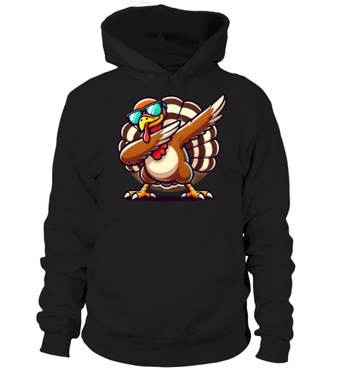 Thanksgiving Dabbing Turkey Hoodie Unisex