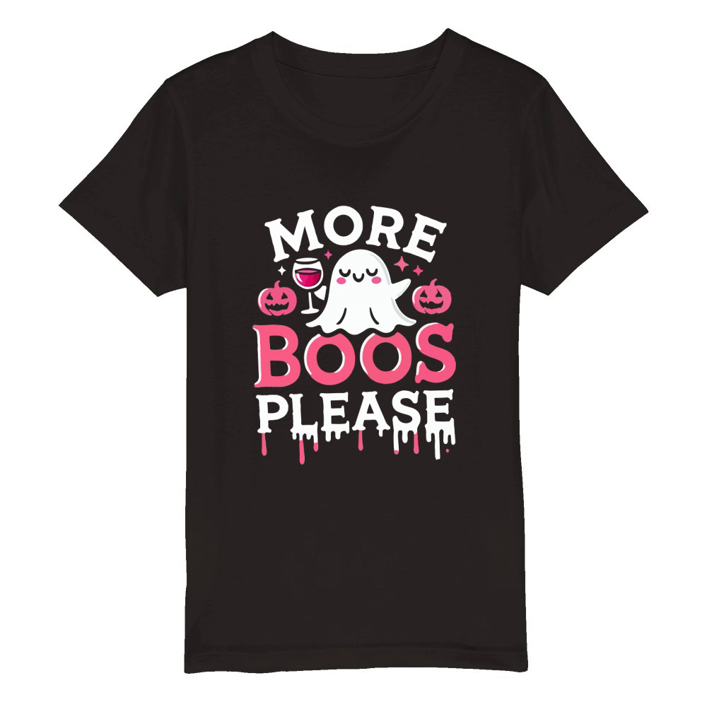 More Boos Please Organic Kids Crewneck T-shirt
