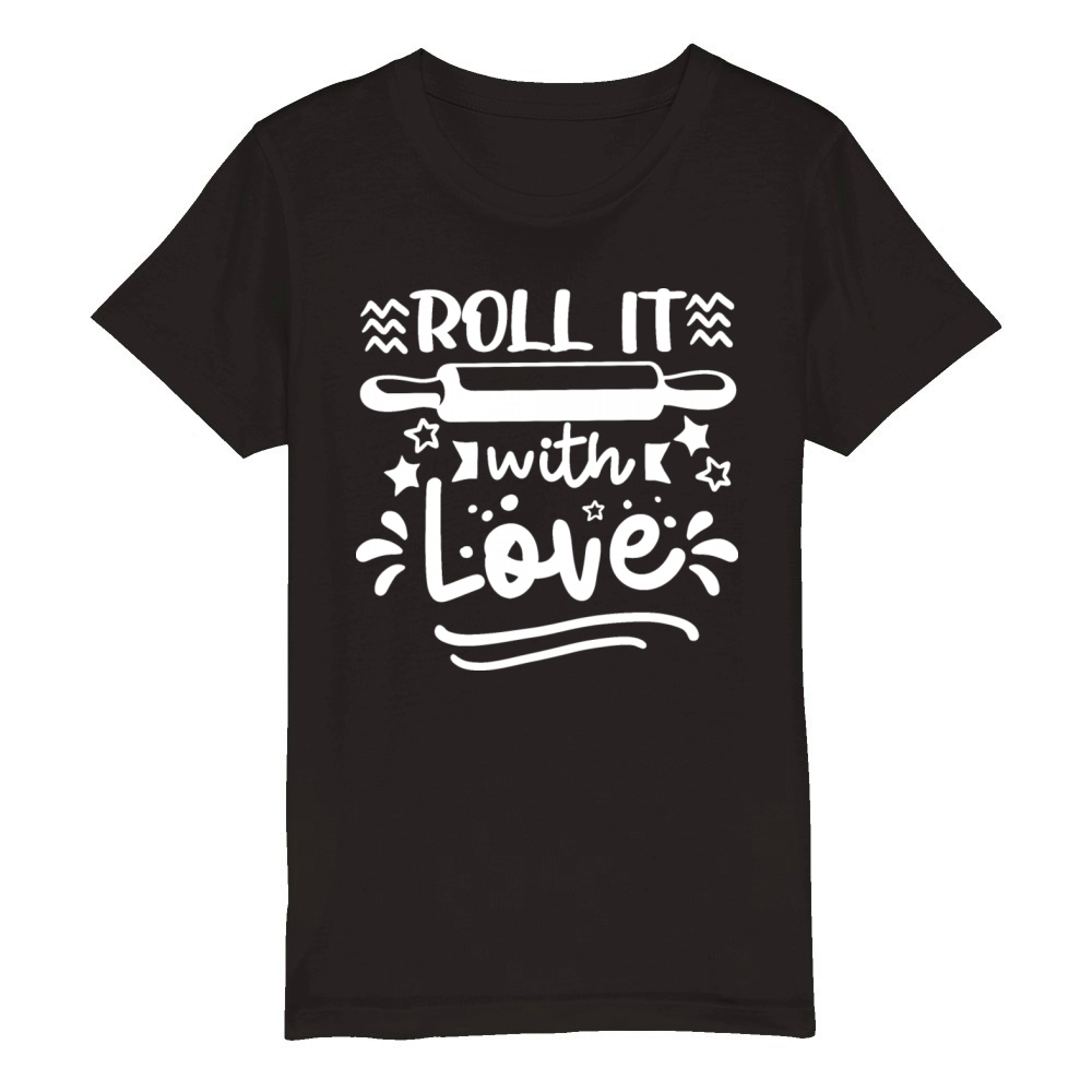 Roll it with love Organic Kids Crewneck T-shirt