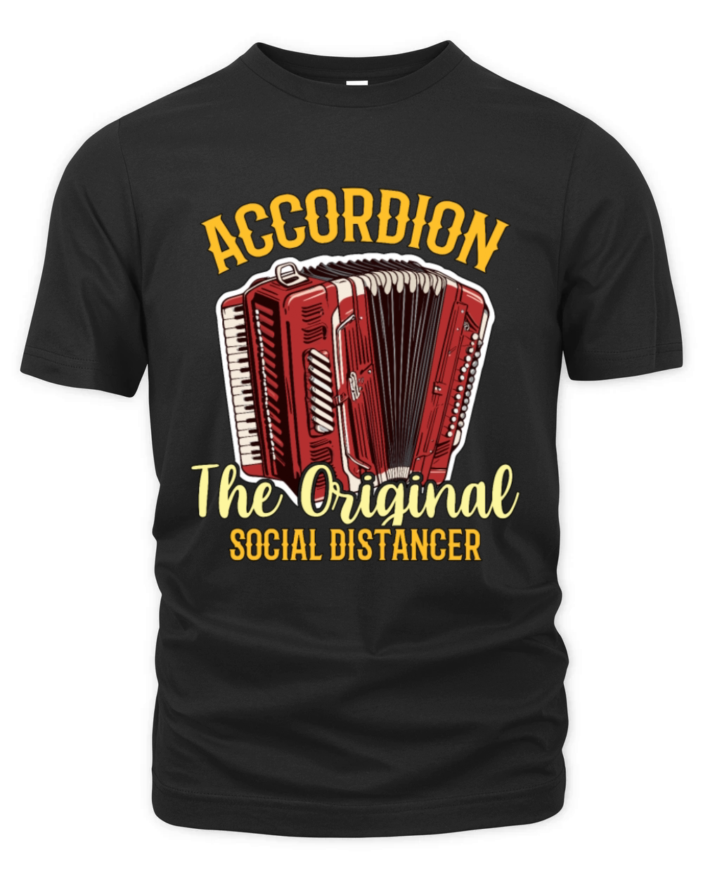 Accordion The Original Social Distancer Folk Music Organic Unisex T-shirt