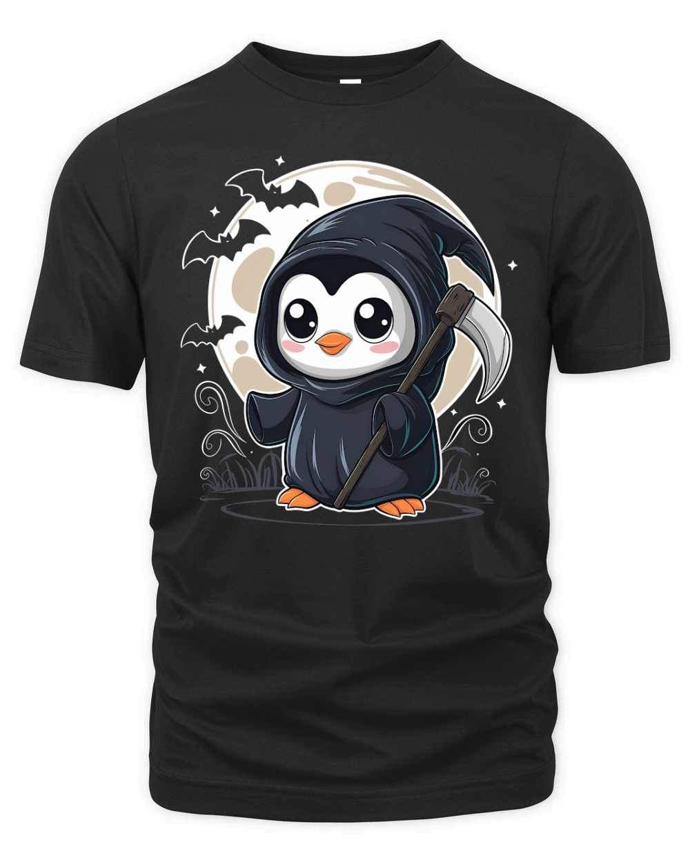 Cute Ghost Halloween (1) Organic Unisex T-shirt