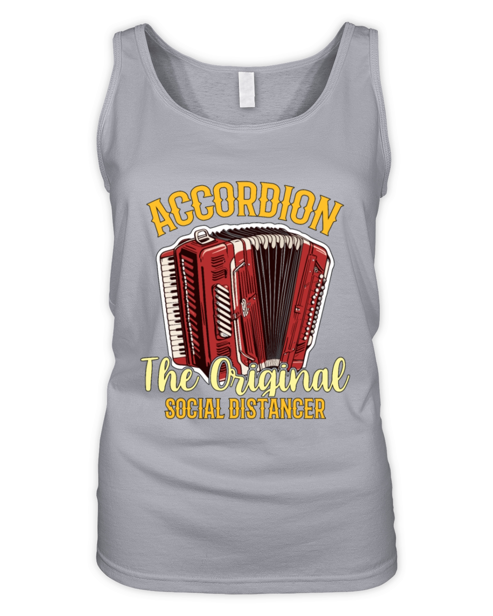 Accordion The Original Social Distancer Folk Music Organic Women's Tank Top