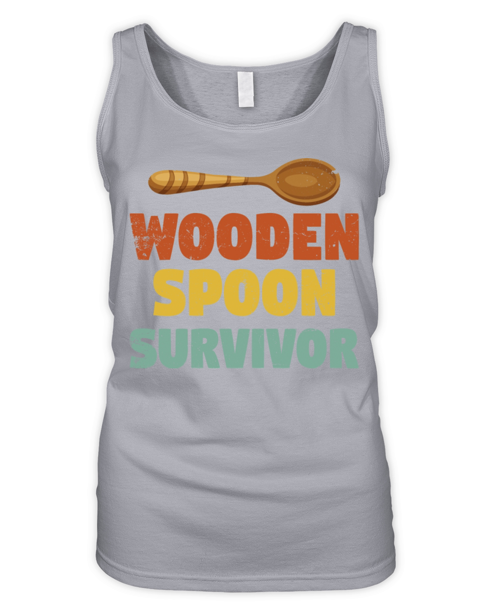 Vintage Funny wooden spoon survivor Organic Women's Tank Top