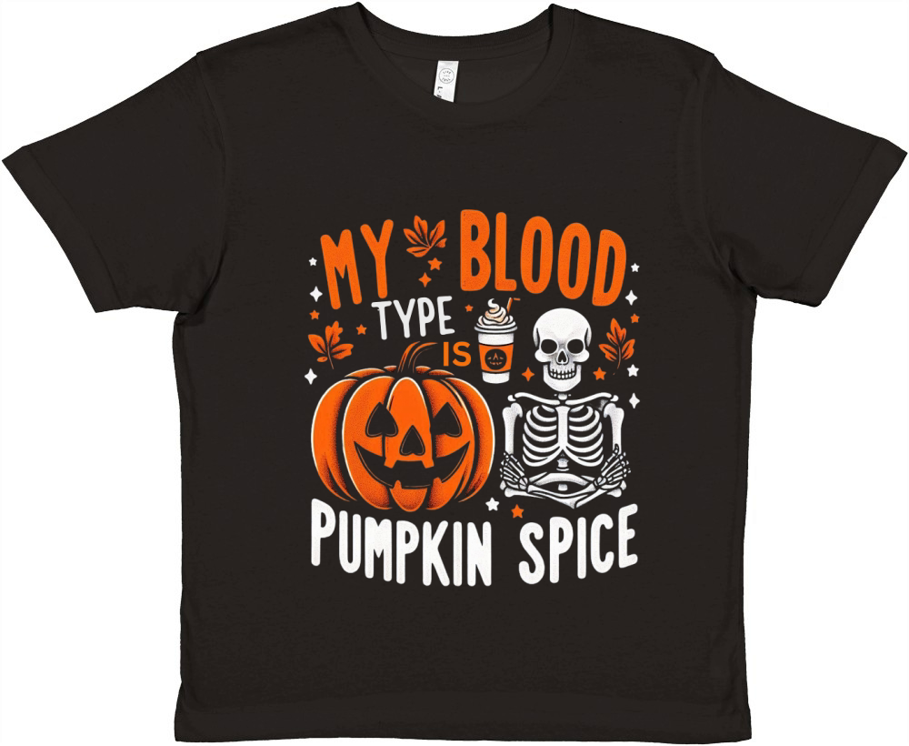 My Blood Type is Pumpkin Spice 05 Premium Kids Crewneck T-shirt
