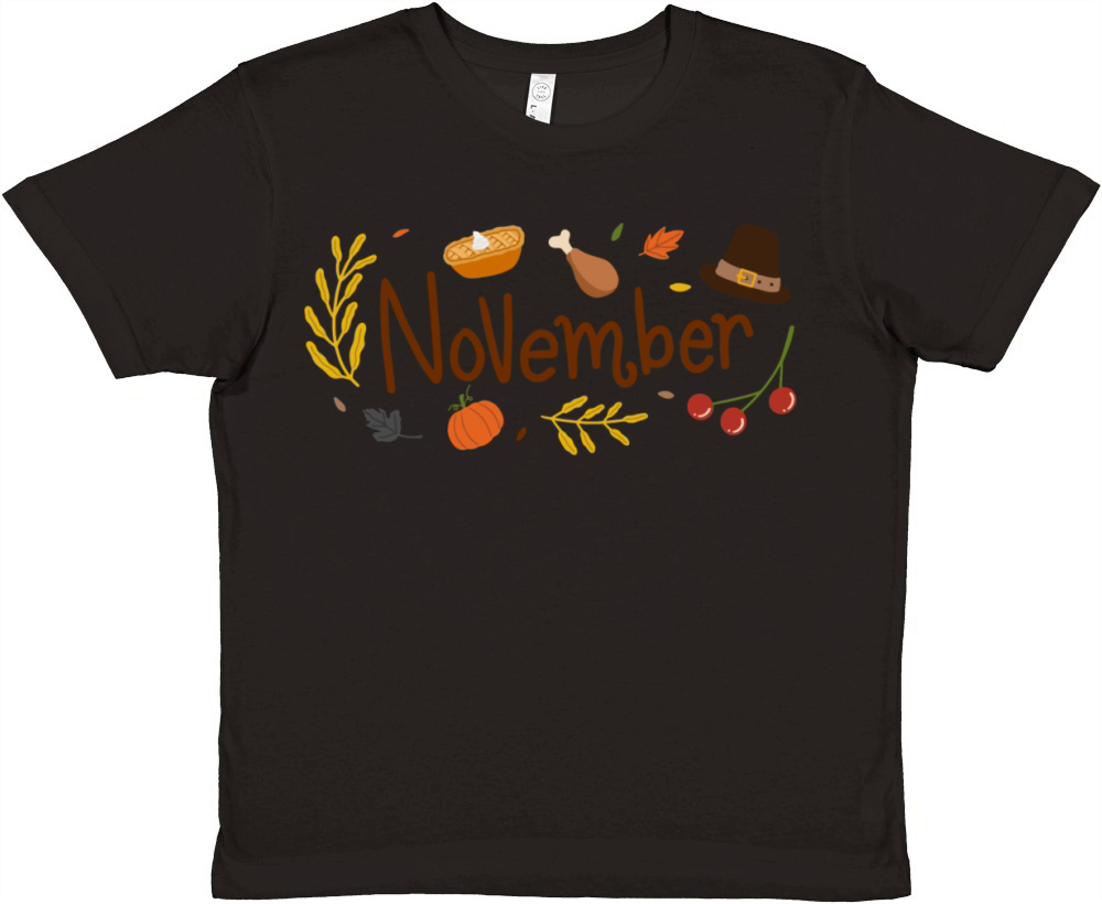 November Typography Premium Kids Crewneck T-shirt