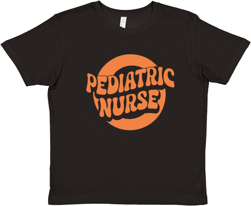 Pediatric Nurse Retro Style Bold Typography Premium Kids Crewneck T-shirt