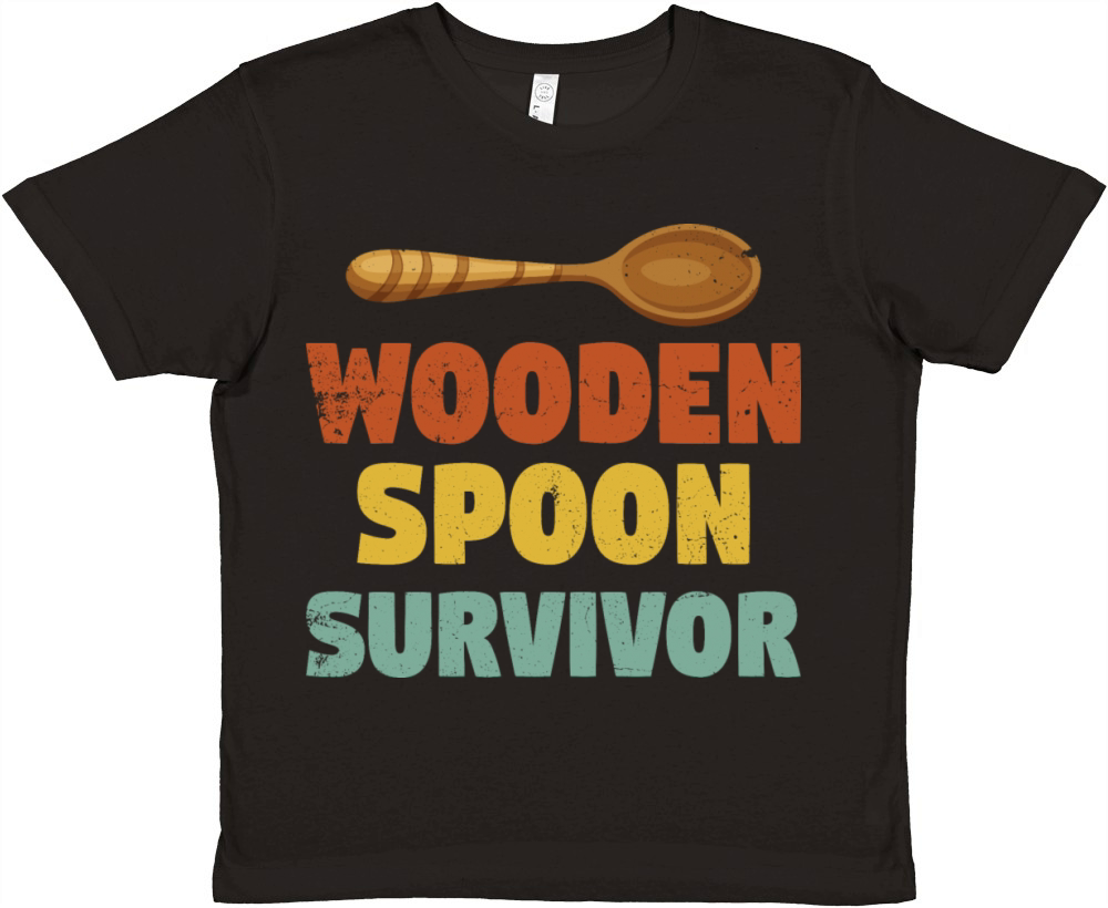 Vintage Funny wooden spoon survivor Premium Kids Crewneck T-shirt