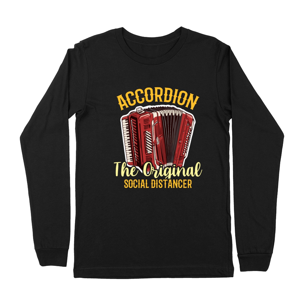 Accordion The Original Social Distancer Folk Music Premium Long Sleeve