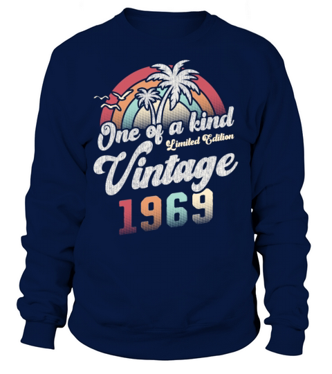 Vintage 1969 Birthday Palm Trees Sweatshirt Unisex