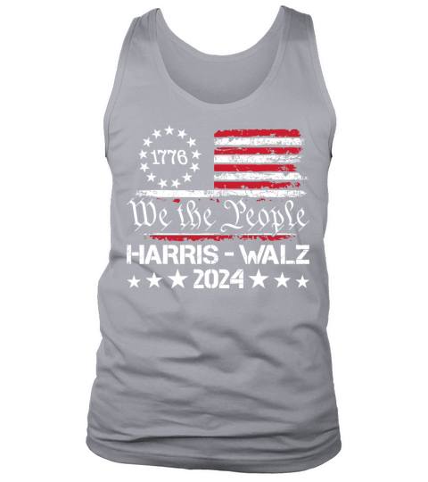 We The Harris-Walz People 2024 American Flag Tank Top Unisex