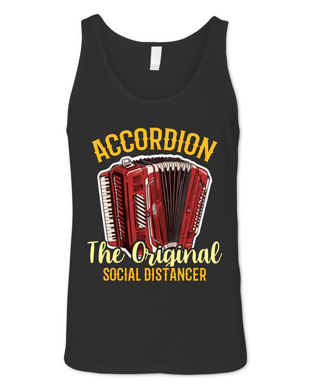 Accordion The Original Social Distancer Folk Music Unisex Jersey Tank