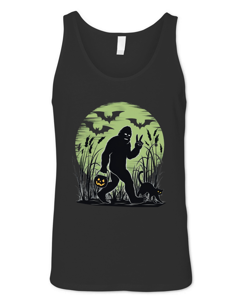Bigfoot Halloween (1) Unisex Jersey Tank