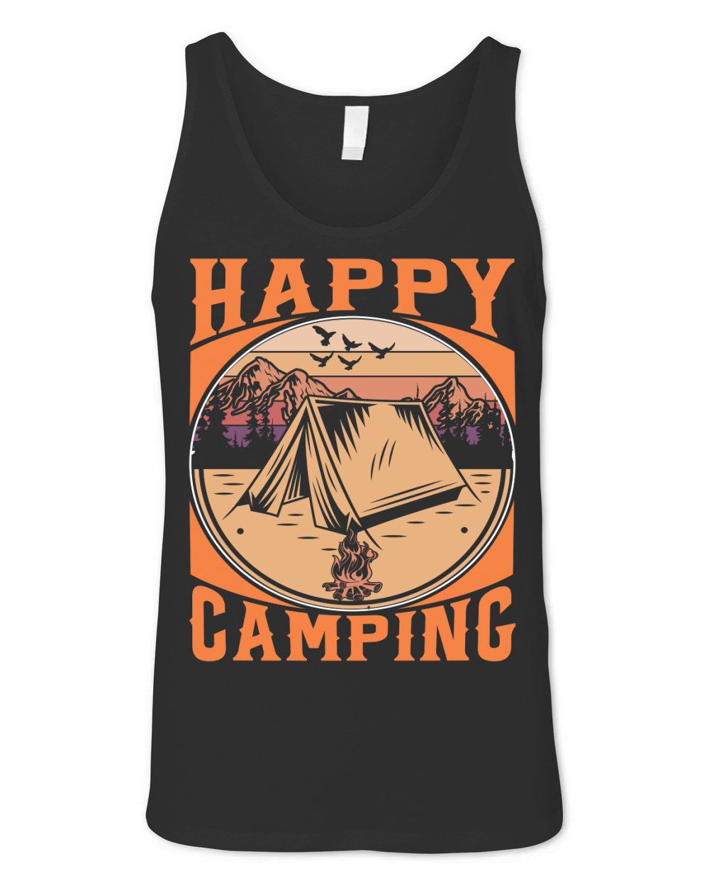 happy camping Unisex Jersey Tank