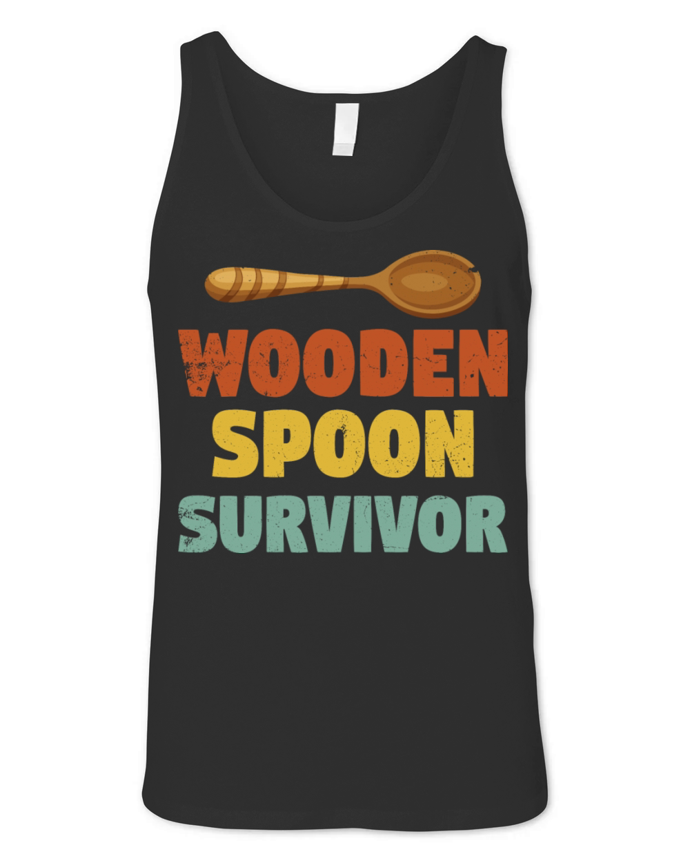 Vintage Funny wooden spoon survivor Unisex Jersey Tank