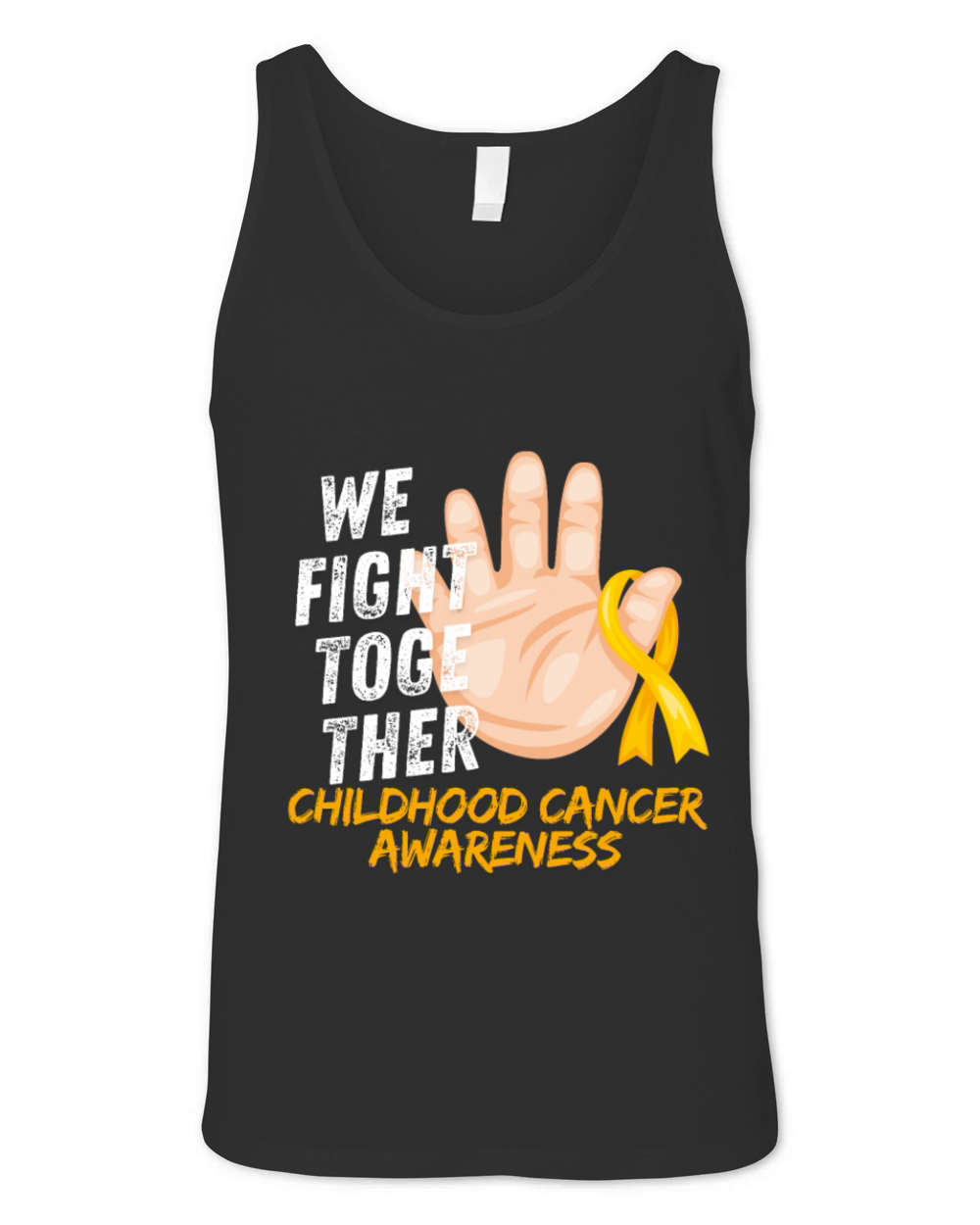 We Fight Together Childhood Cancer Awareness Unisex Jersey Tank