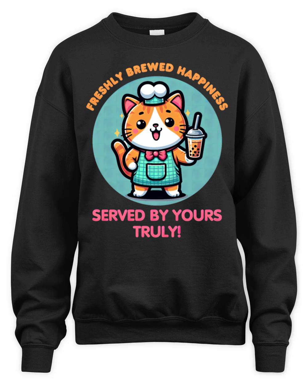 Boba Tea Meowster Unisex Premium Crewneck Sweatshirt