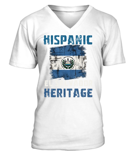 Hispanic El Salvador Heritage Month V-Neck T-shirt