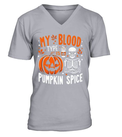 My Blood Type is Pumpkin Spice 05 V-Neck T-shirt