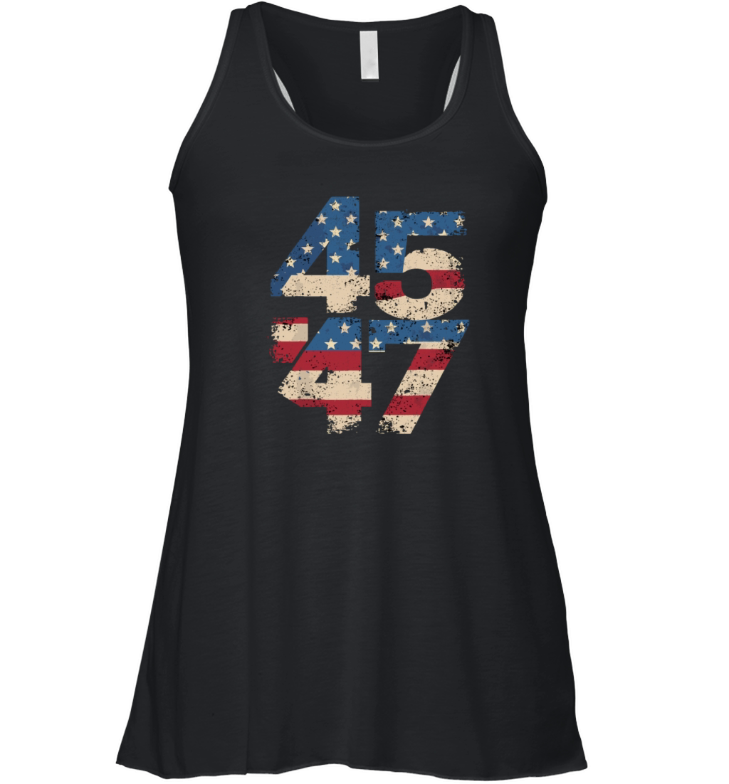 45 47 Vintage American Flag Women's Flowy Tank Top
