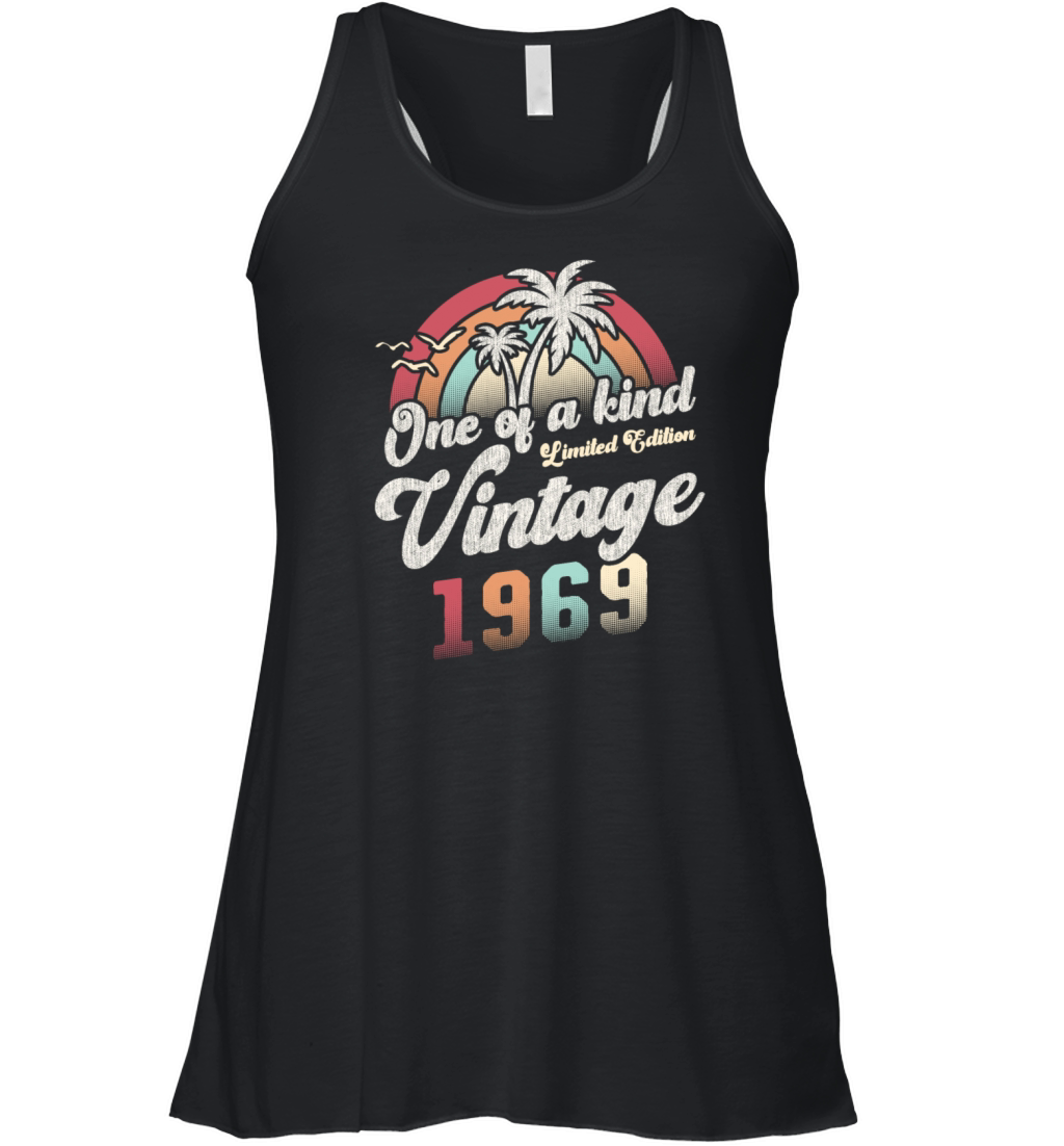 Vintage 1969 Birthday Palm Trees Women's Flowy Tank Top