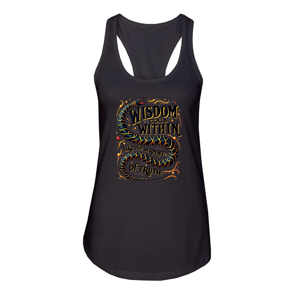 Wisdom Coiled Like a Serpent Women's Racerback Tank