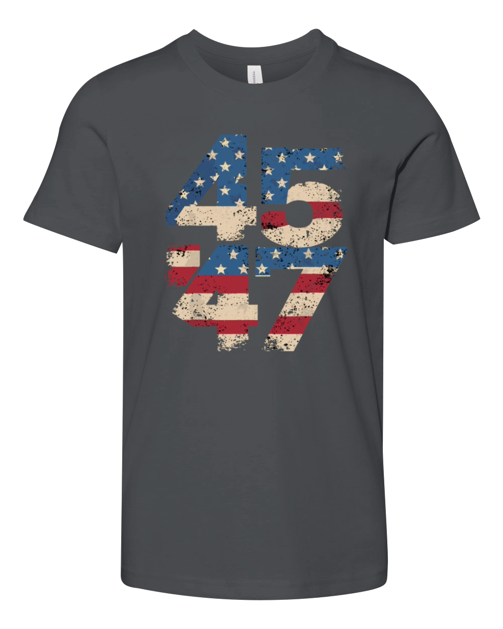 45 47 Vintage American Flag Youth Unisex Jersey Tee